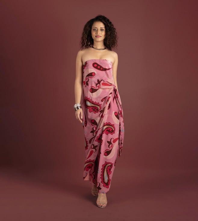 style junkiie sorbet holiday-ish paisley wrap knotted jumpsuit