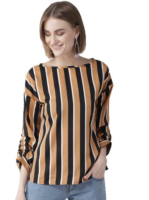 style quotient beige striped top