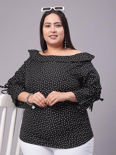 style quotient black & white printed top