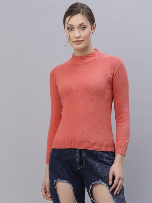 style quotient coral slim fit sweater