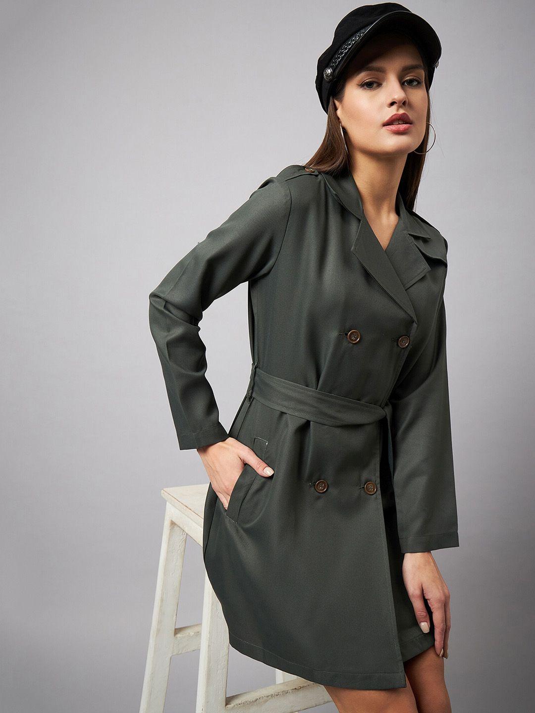 style quotient double-breasted trench coat