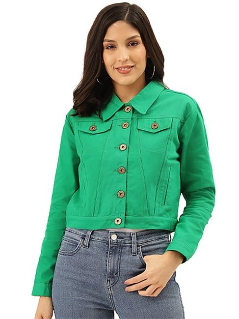 style quotient green full sleeves jacket