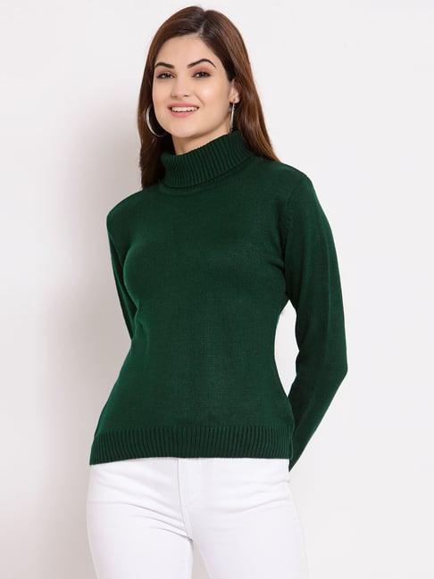 style quotient green high neck sweater