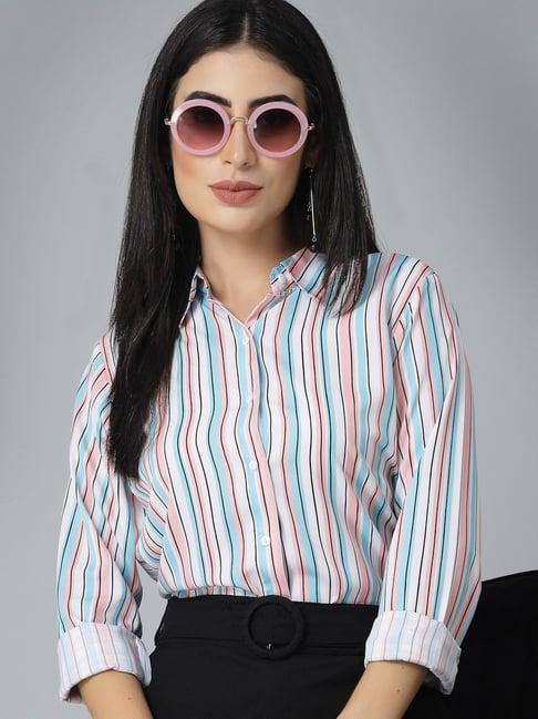 style quotient multicolor striped shirt