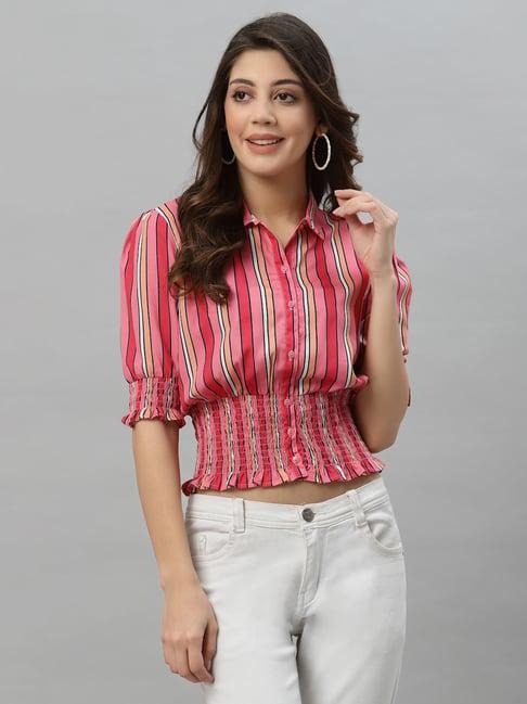 style quotient multicolor striped shirt