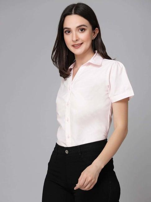 style quotient pink cotton shirt