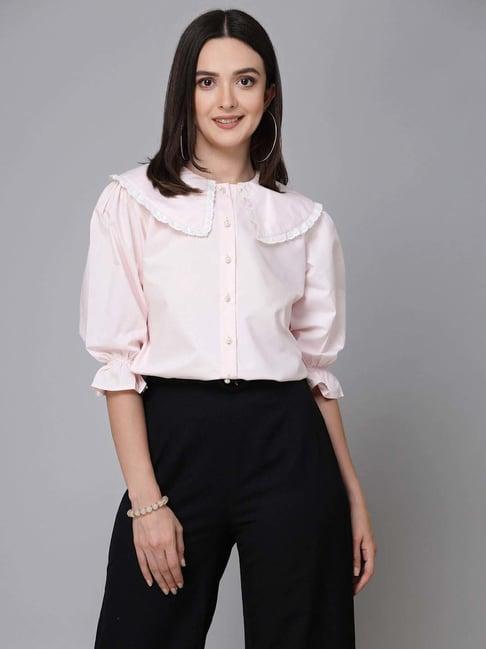 style quotient pink regular fit shirt