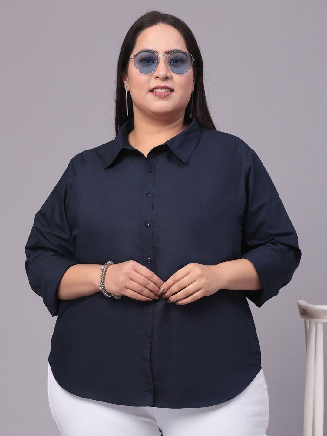 style quotient plus size smart opaque formal shirt