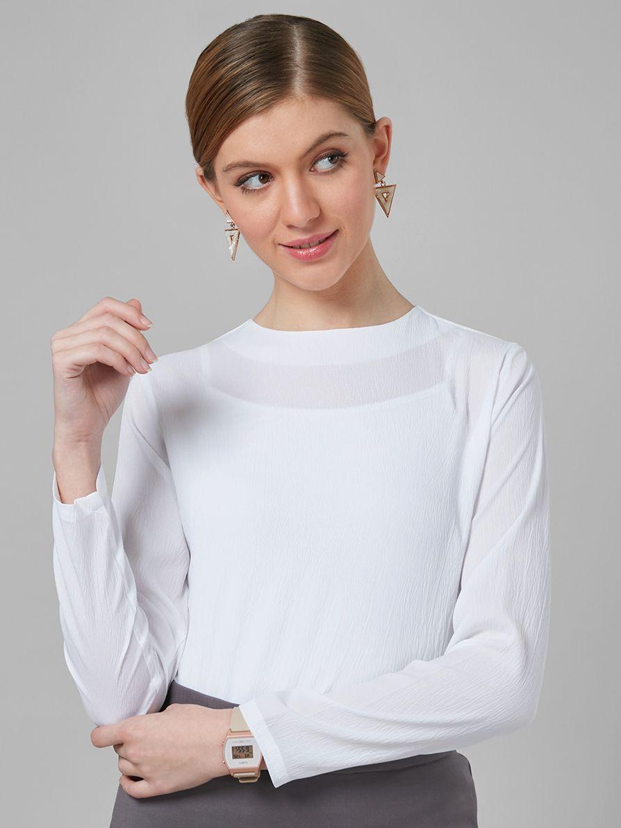 style quotient regular crepe top