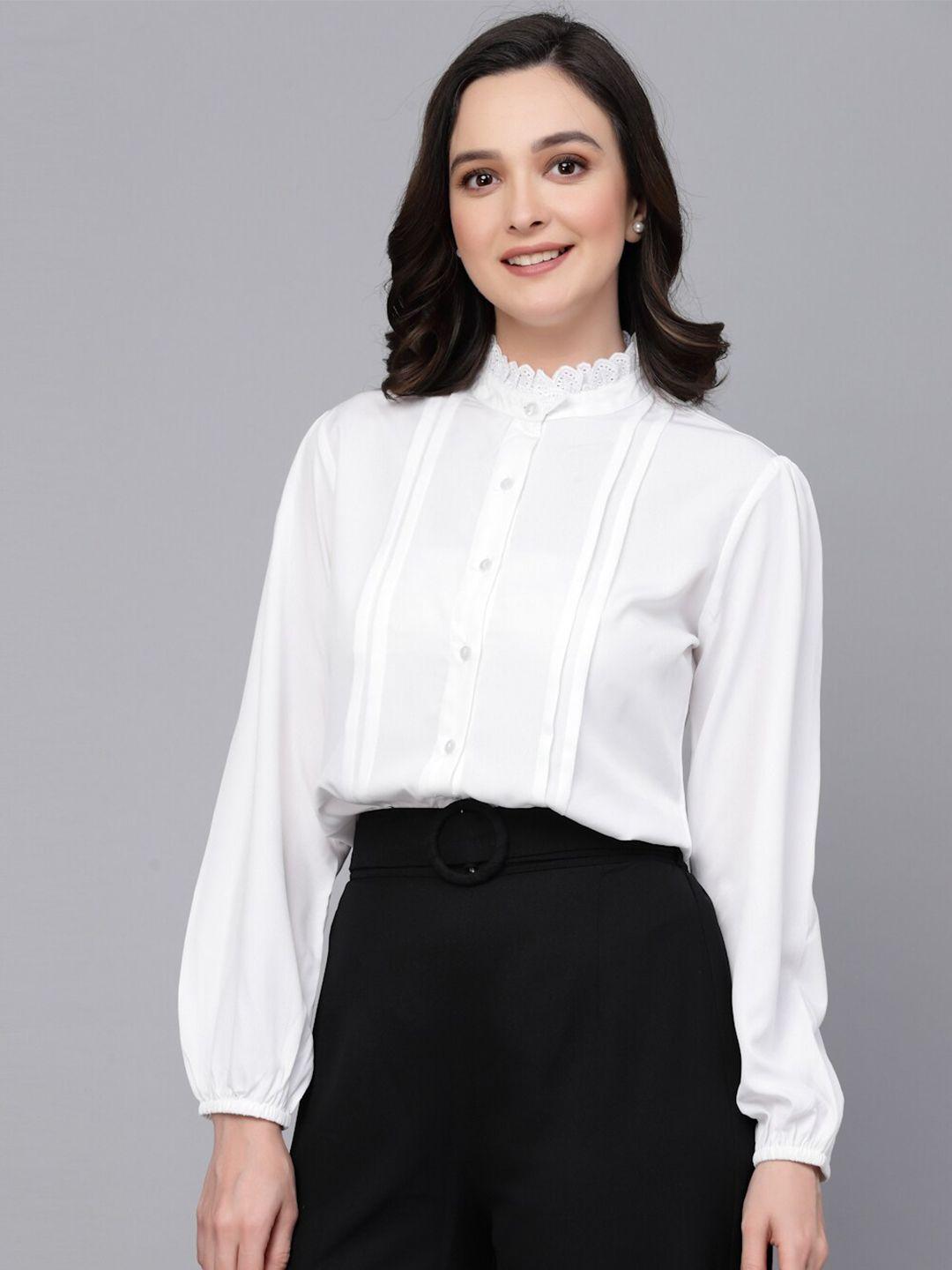 style quotient smart regular fit pleated semi-formal shirt