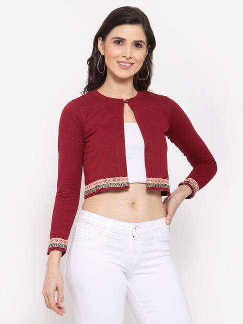 style quotient style quotient round neck crop shrug