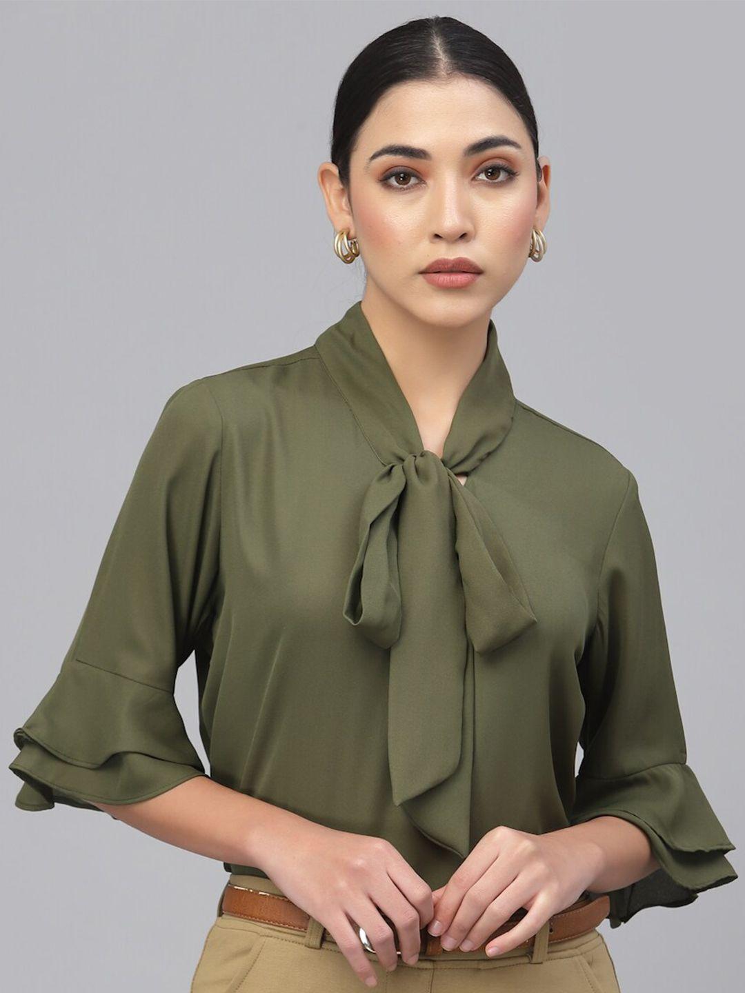 style quotient tie-up neck top