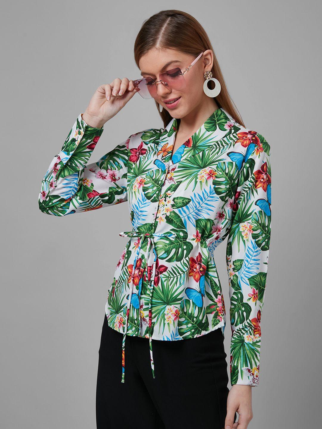 style quotient tropical print tropical shirt style top