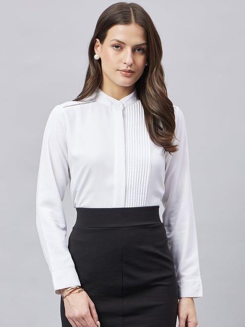 style quotient white regular fit shirt