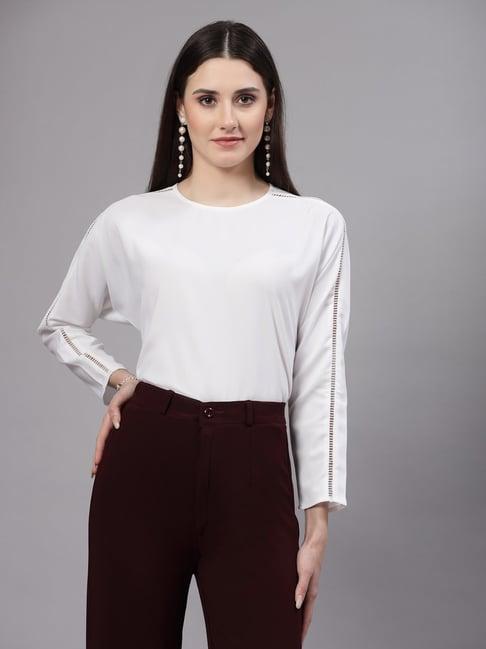 style quotient white regular fit top