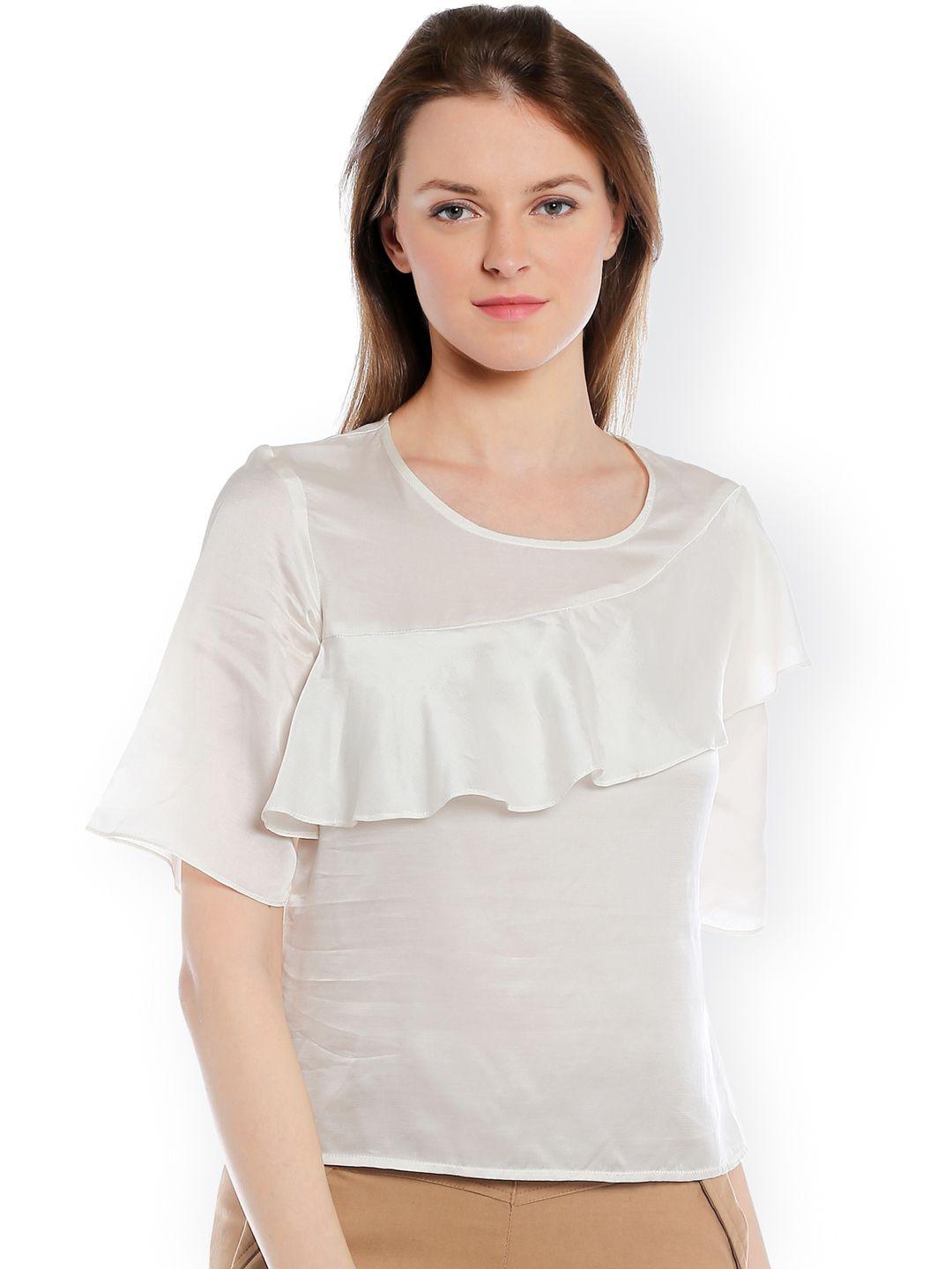 style quotient white satin top