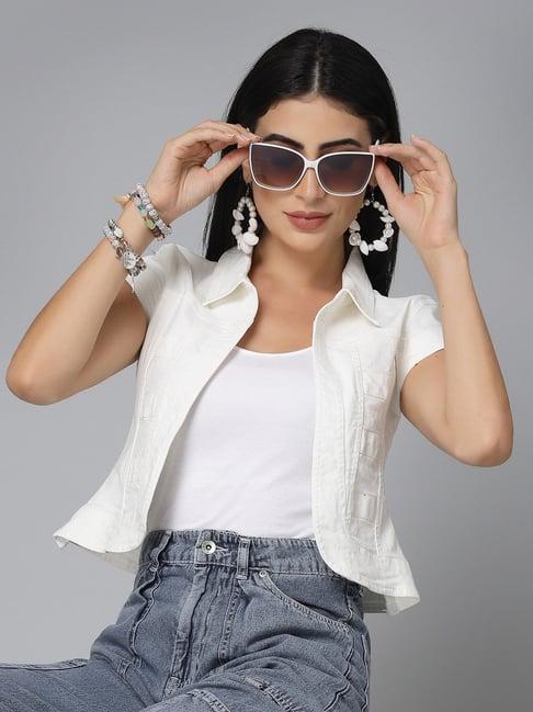 style quotient white shrug