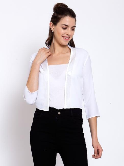 style quotient white shrug