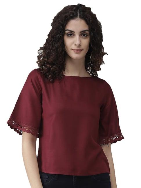 style quotient wine regular fit top