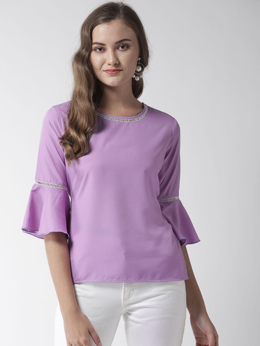 style quotient women lavender solid top