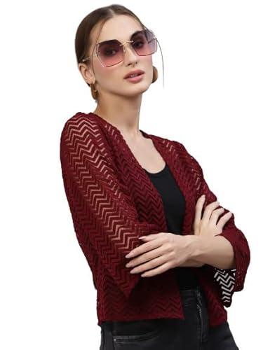 style quotient women maroon shrug