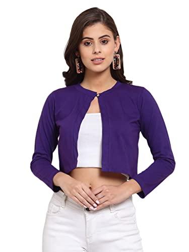 style quotient women purple solid open front shrug (aw21sqhemlata08_pur-xl)