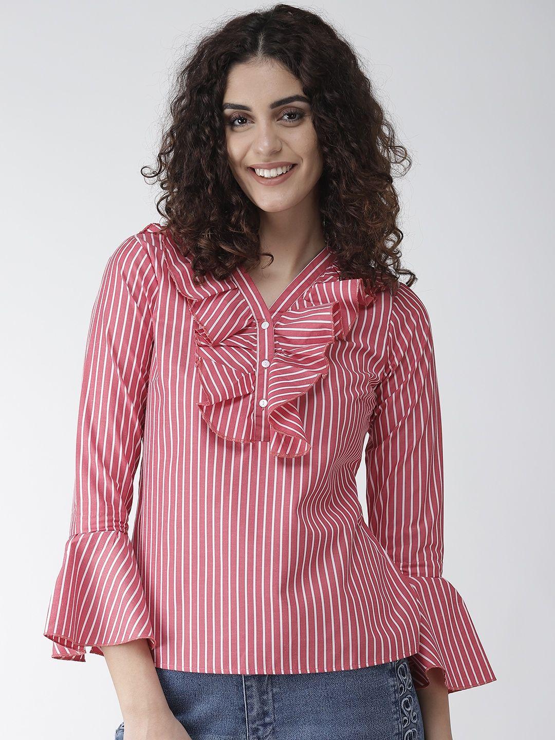 style quotient women red & white striped top