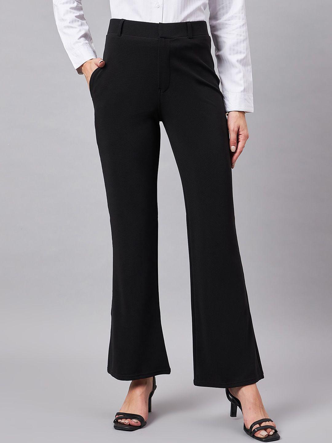 style quotient women smart flared bootcut trousers