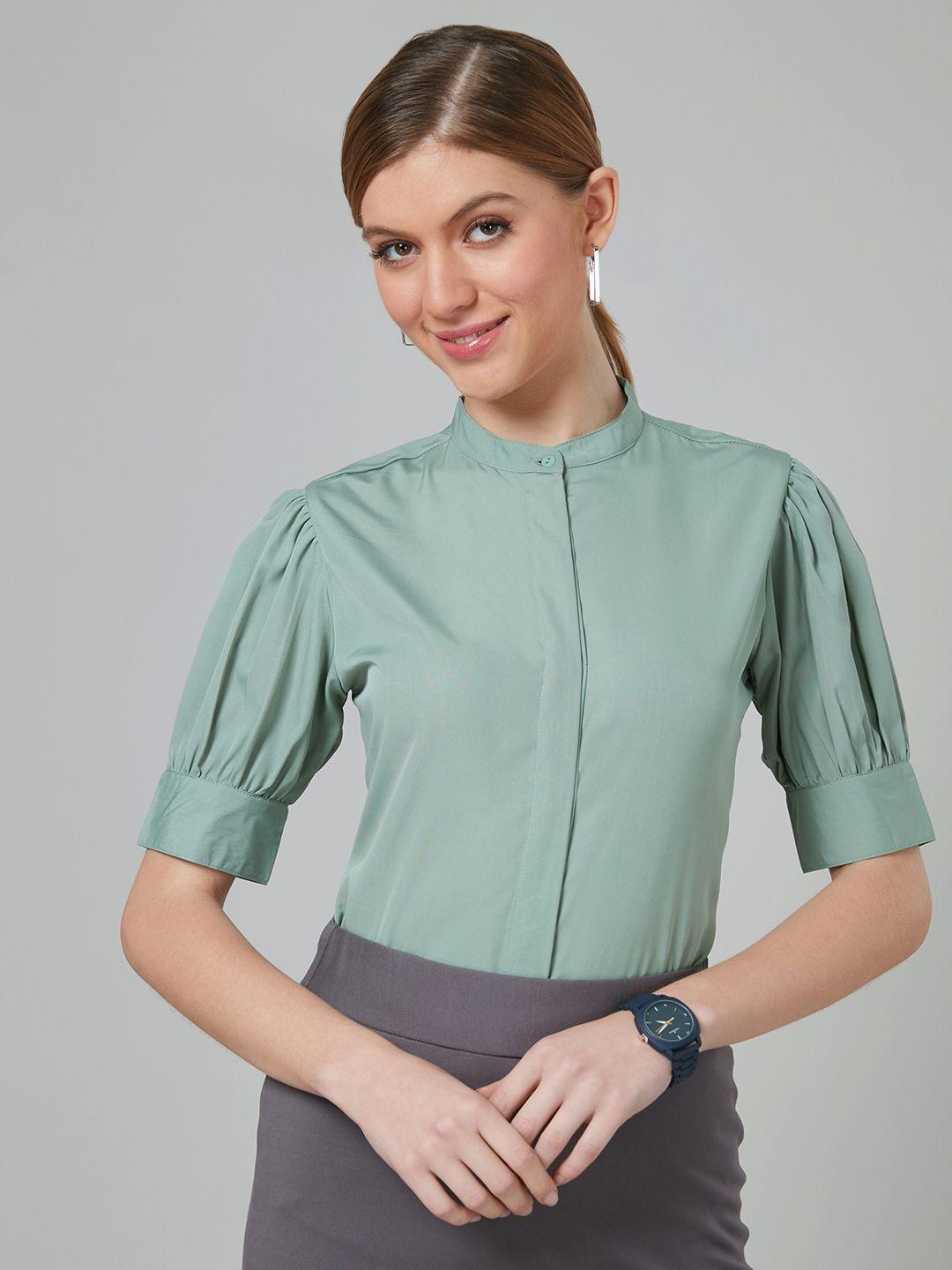 style quotient women solid regular formal shirt
