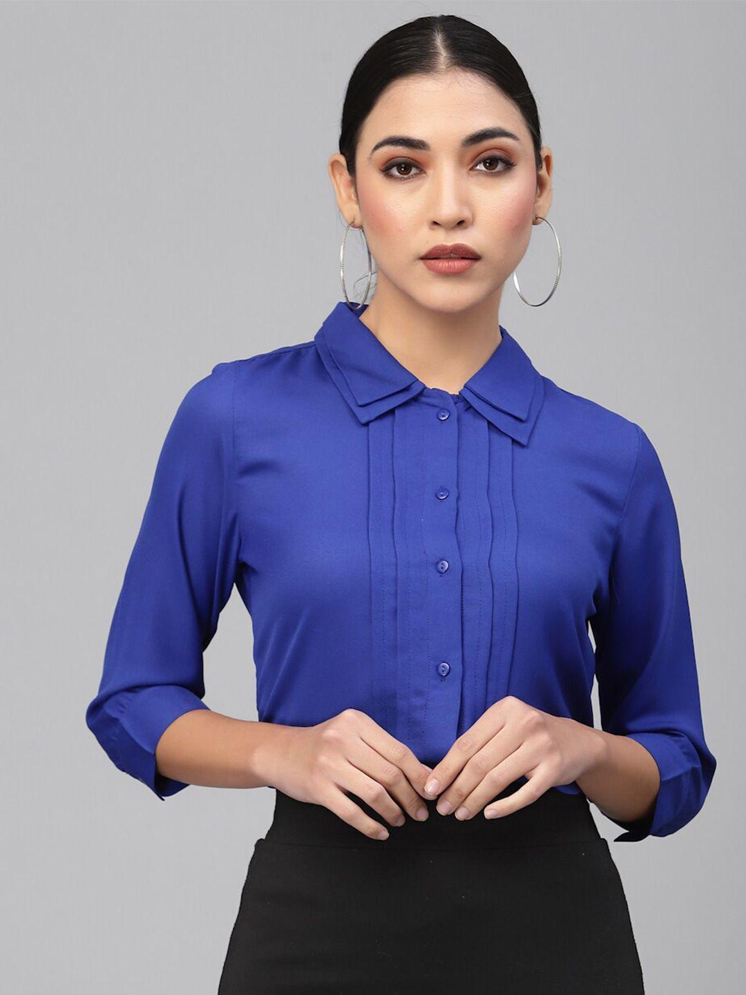 style quotient women spread collar regular fit formal shirt