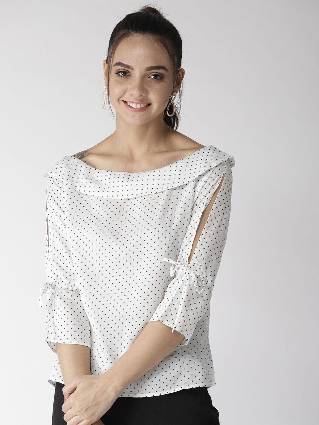 style quotient women white printed top