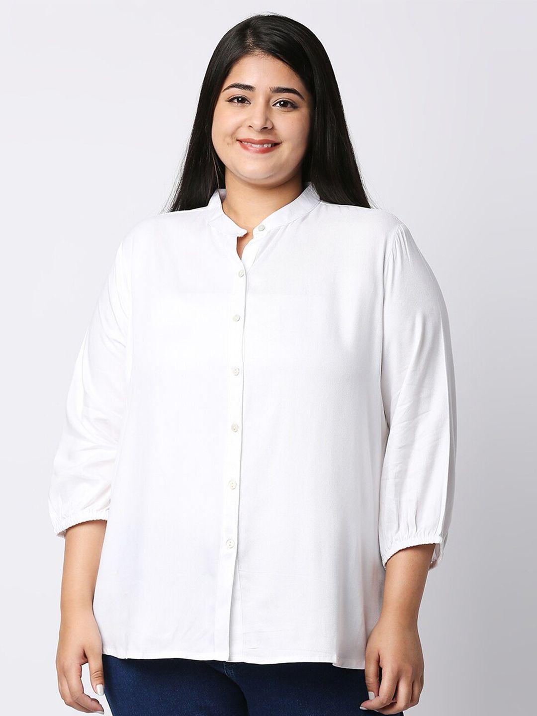 style quotient women white smart formal shirt