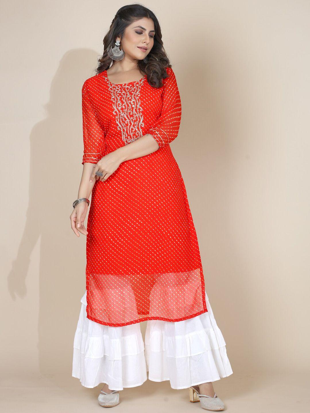 style samsara ethnic motifs embroidered georgette kurta