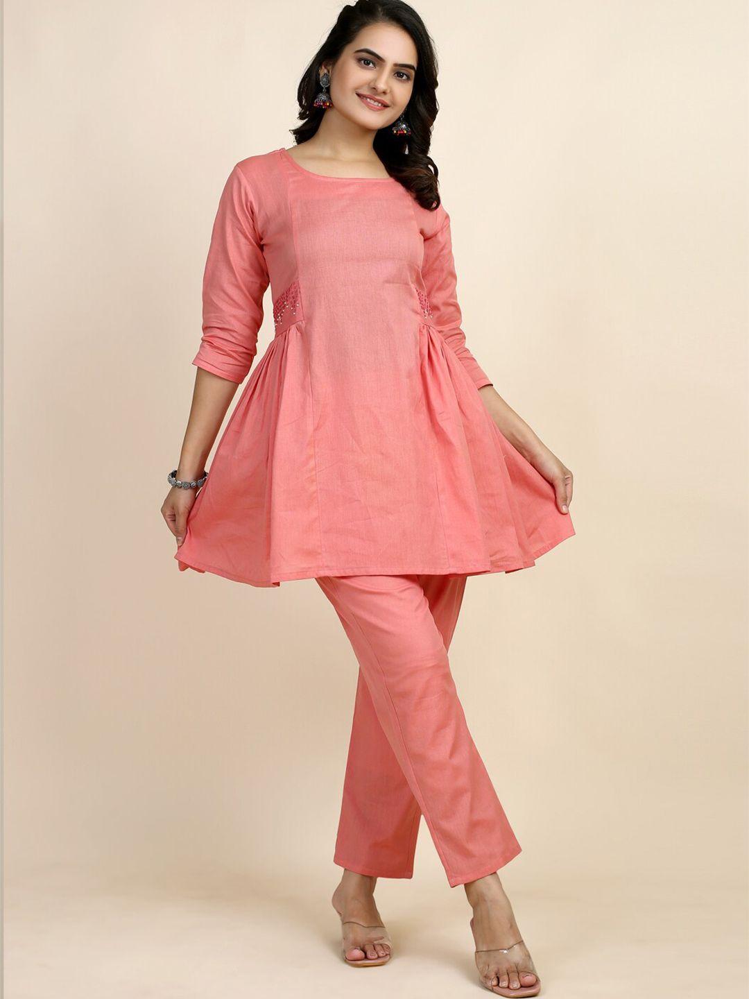 style samsara ramya embroidered pure cotton tunic with trouser