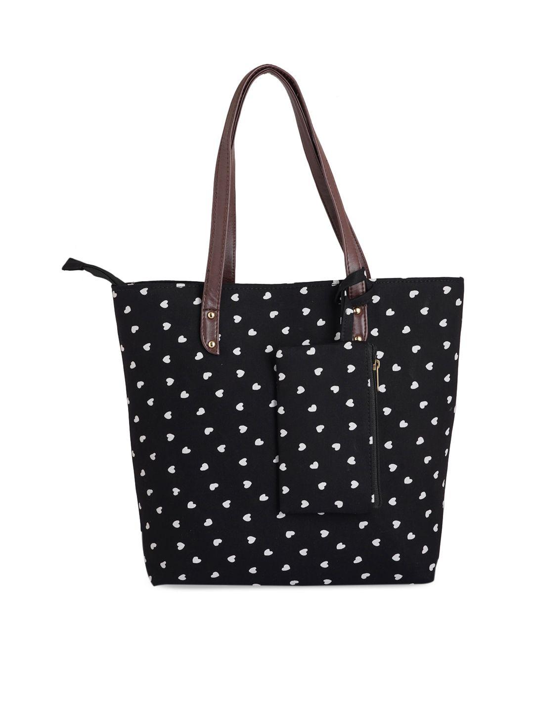 style shoes black printed oversized shopper tote bag