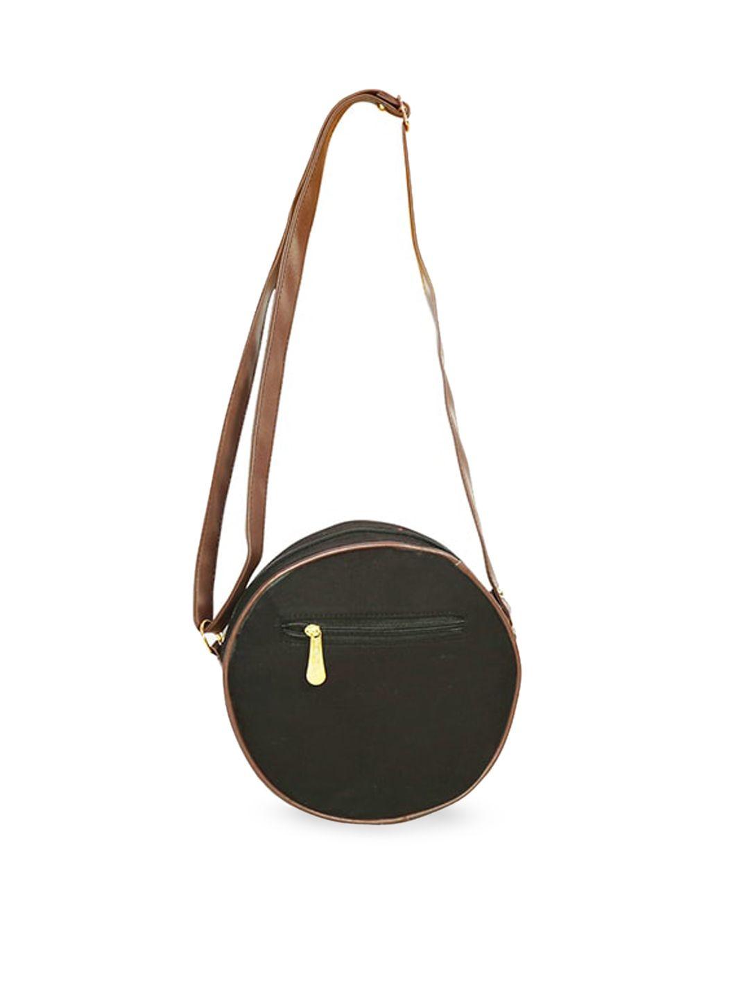 style shoes black structured sling bag with tasselled