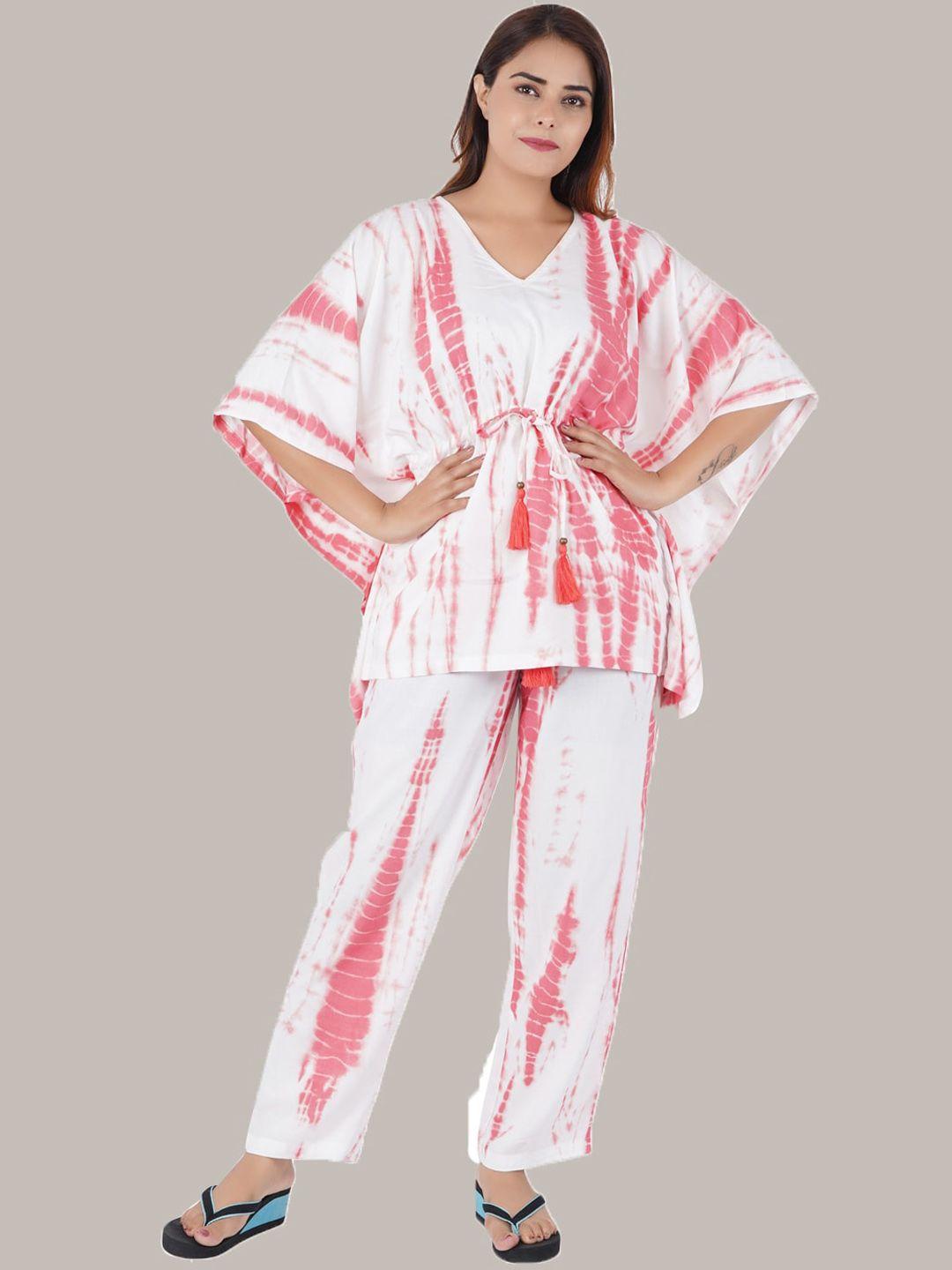 style shoes dyed pure cotton kaftan night suit