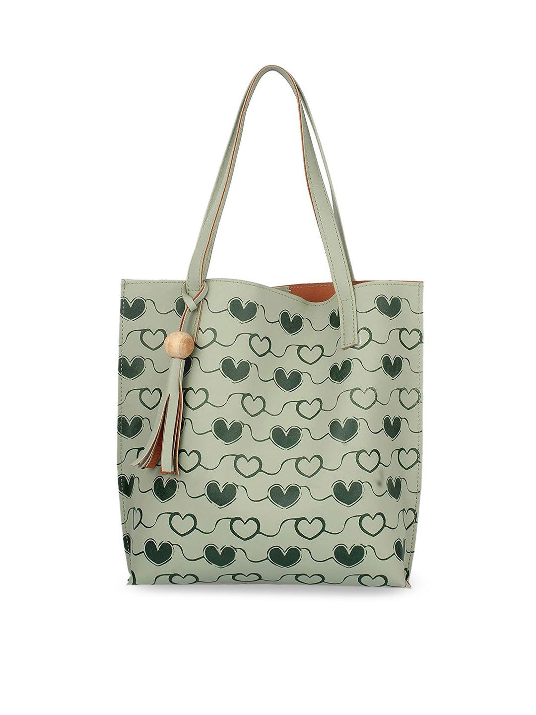 style shoes green embellished shopper handheld bag with cut work