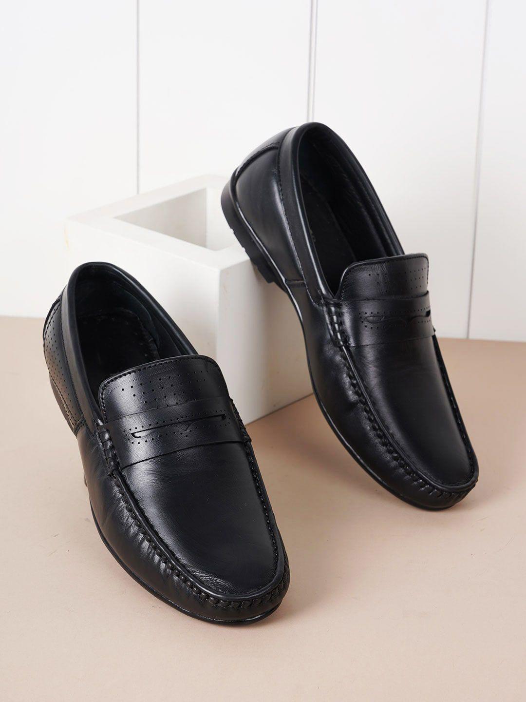 style shoes men perforated leather formal loafers