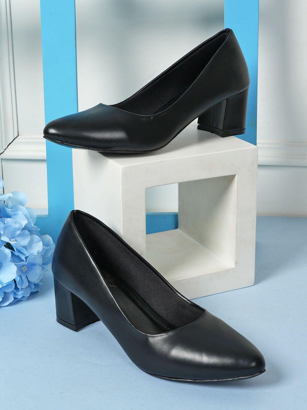 style shoes pointed toe block pumps