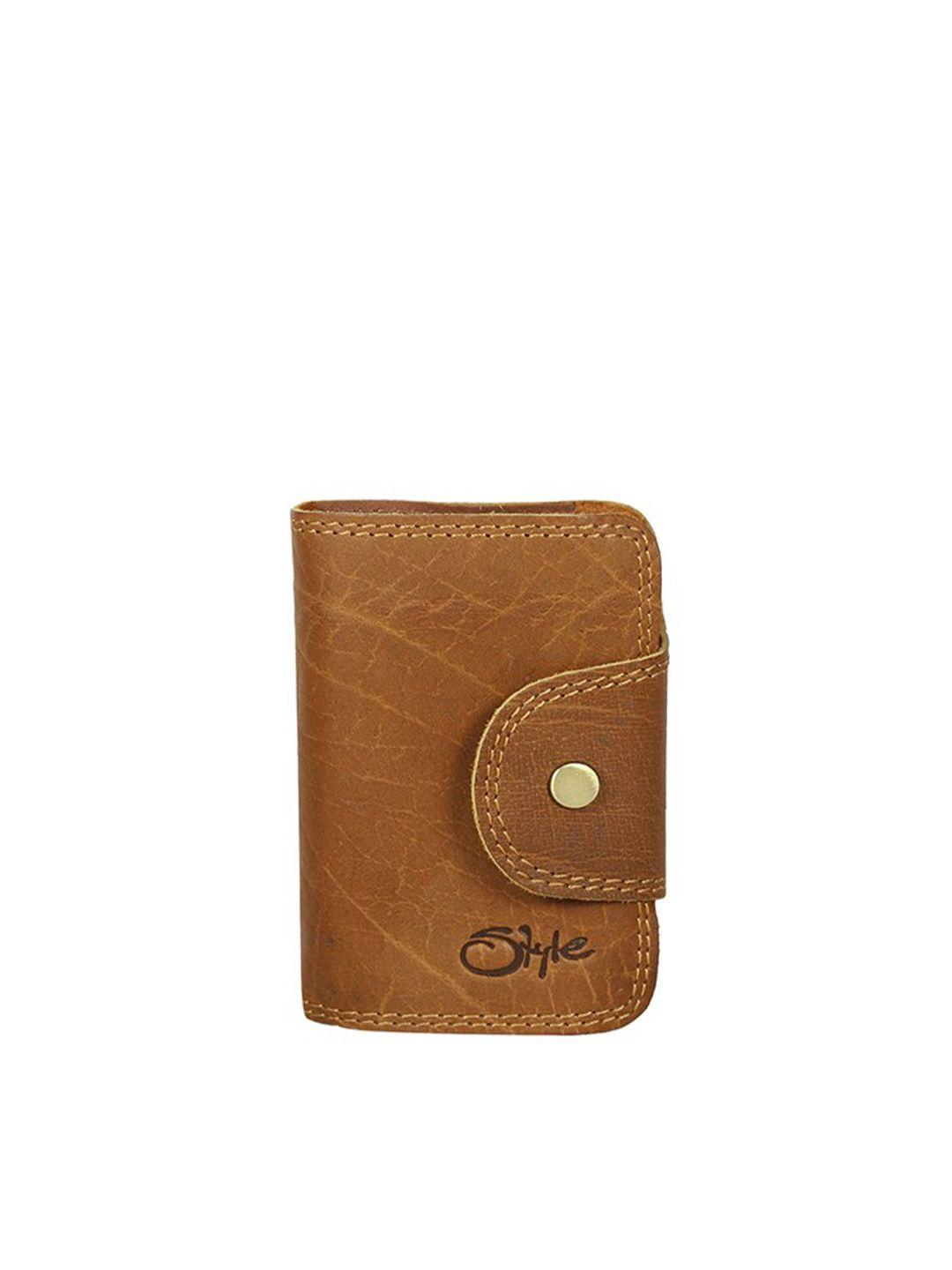 style shoes unisex tan leather card holder
