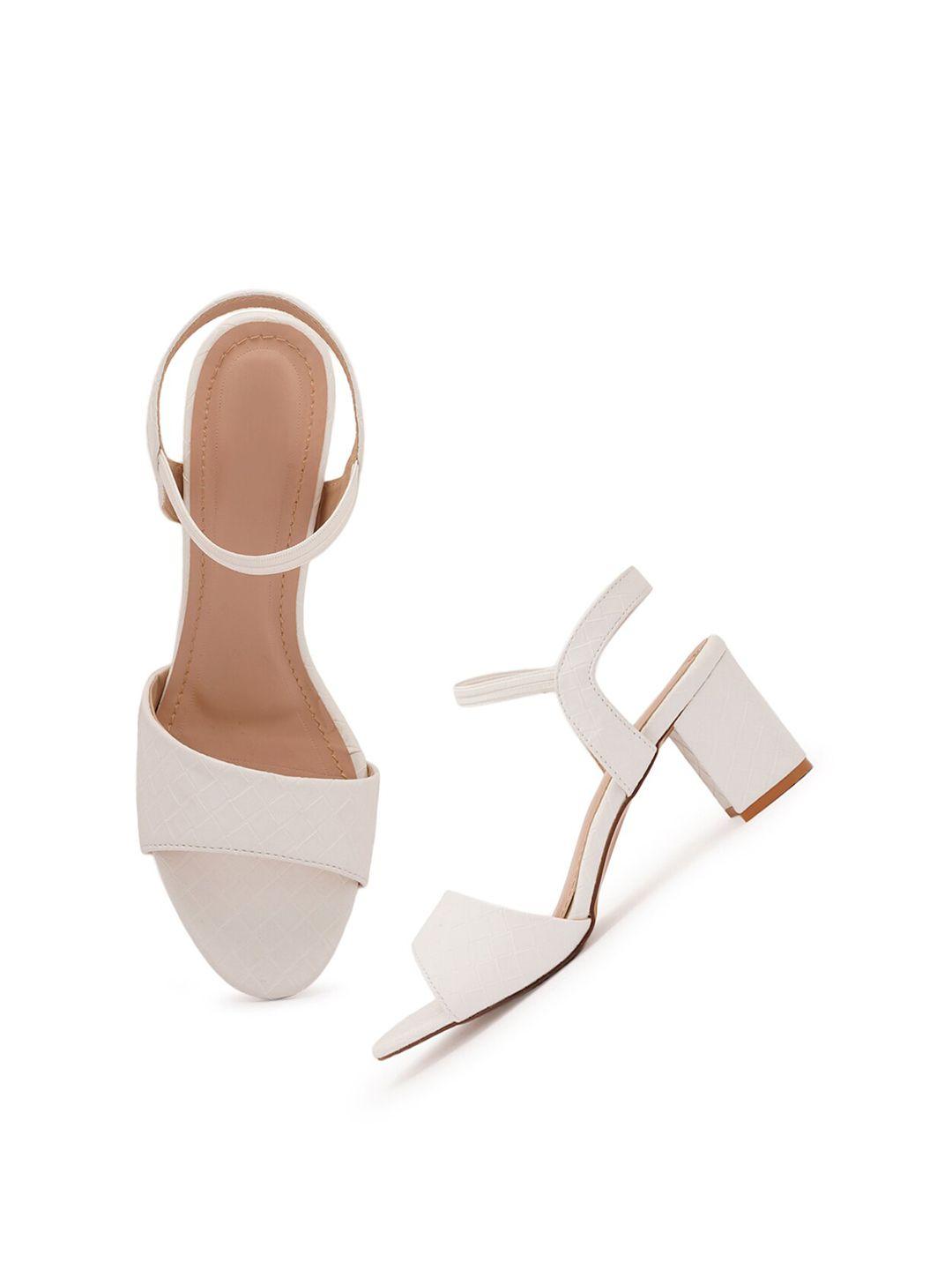 style shoes white solid block heels