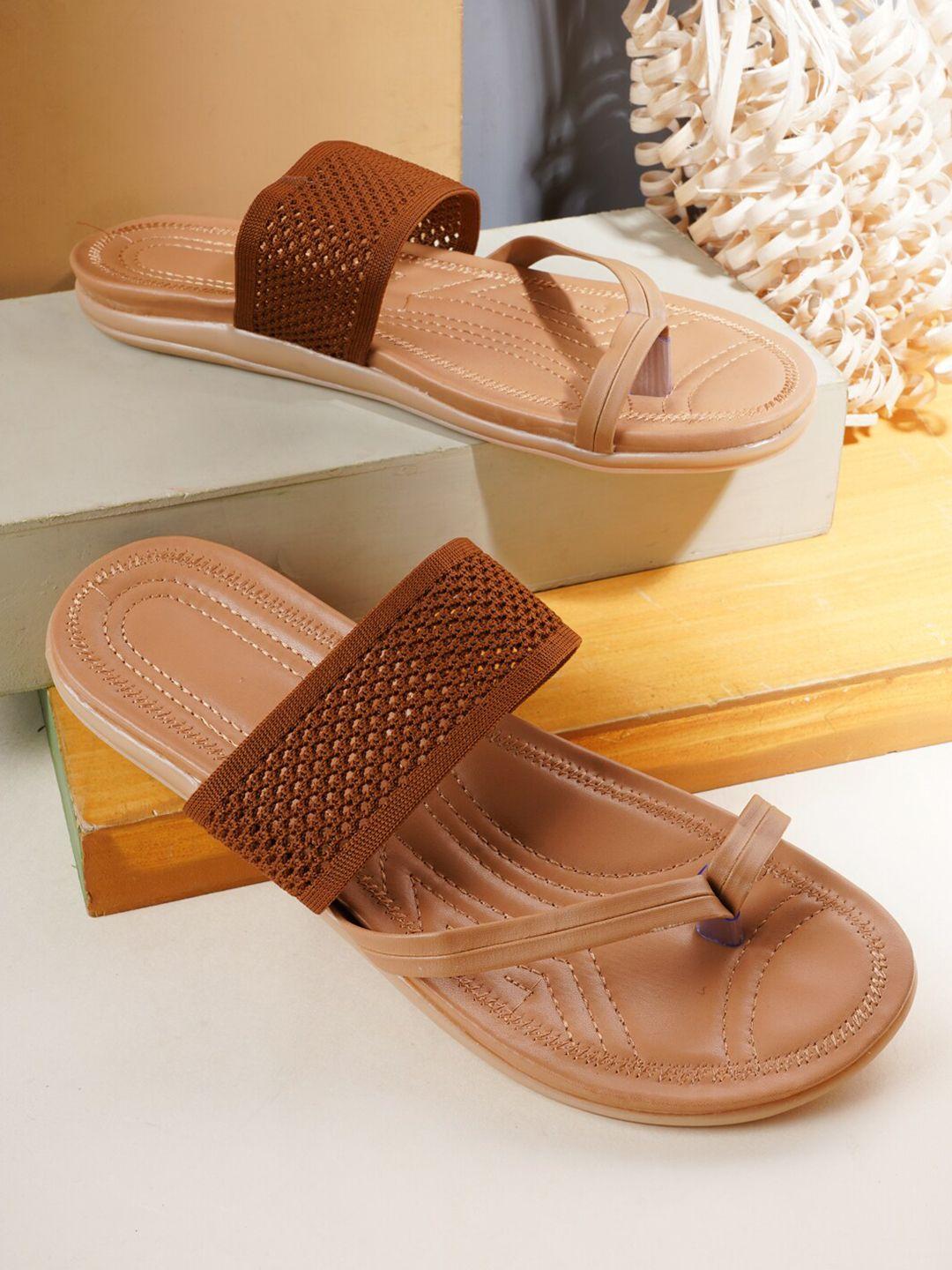 style shoes women brown one toe flats with laser cuts