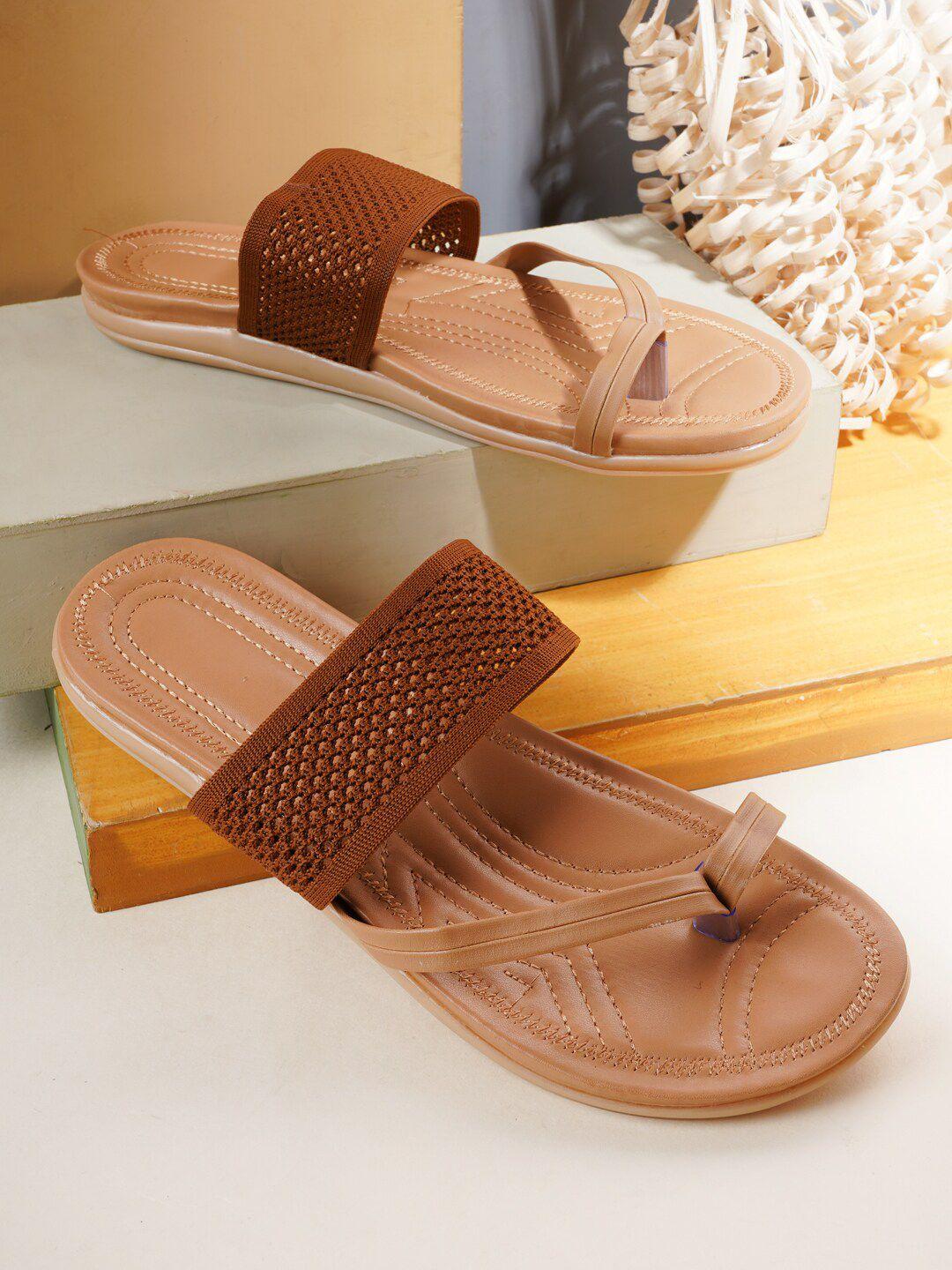 style shoes women brown one toe flats