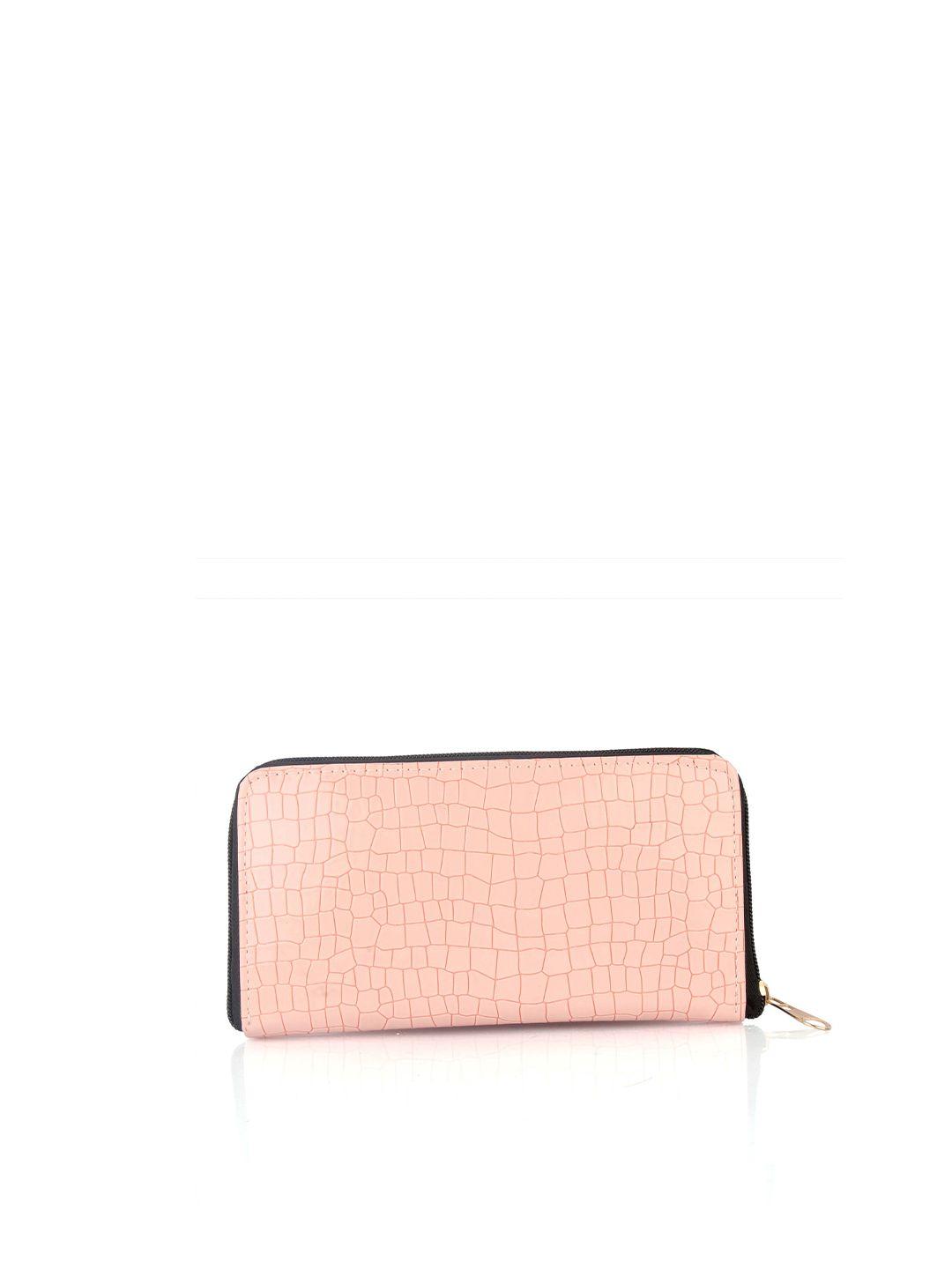 style shoes women pink textured pu leather two fold wallet