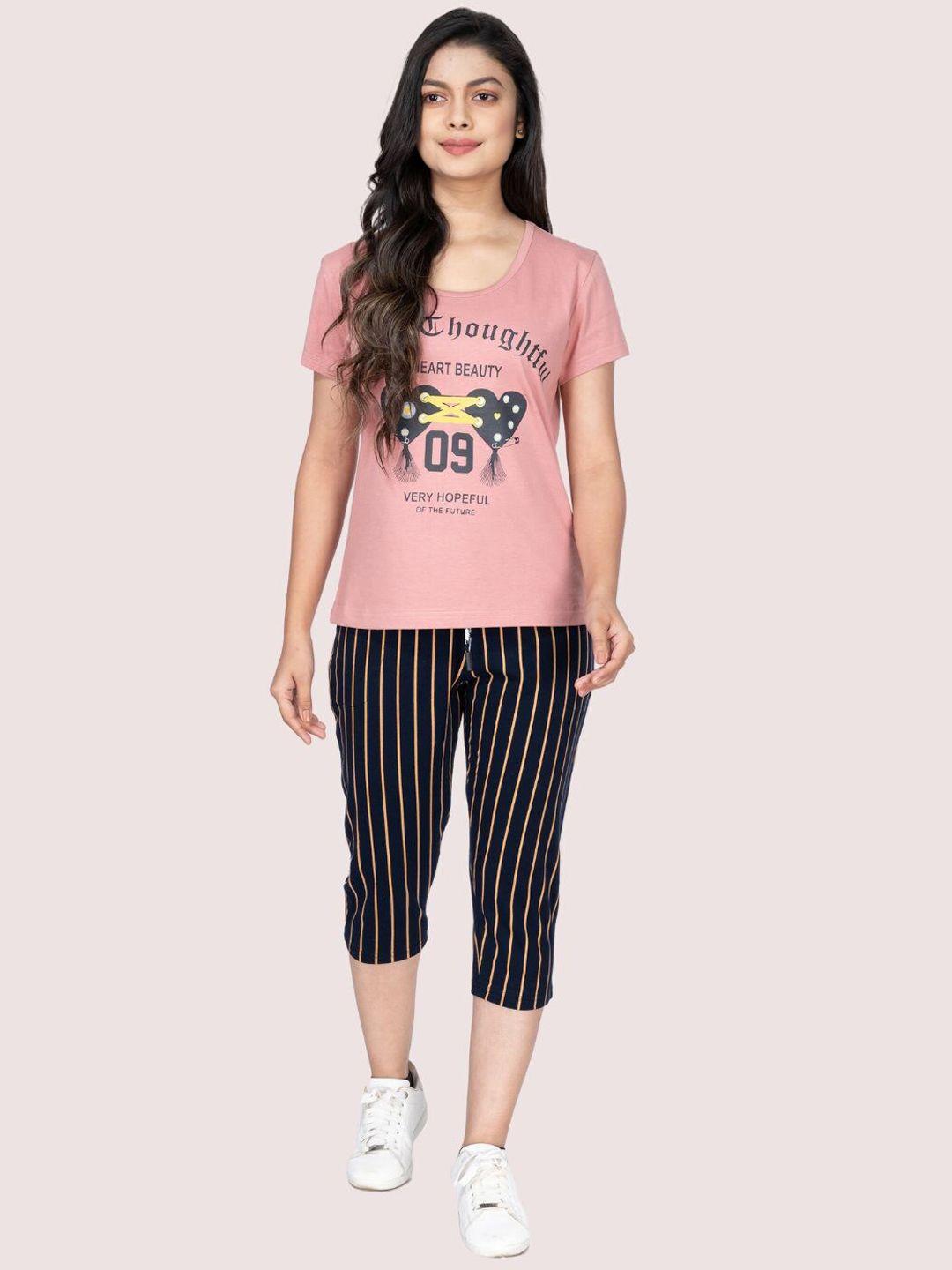 styleaone printed t-shirt with capris