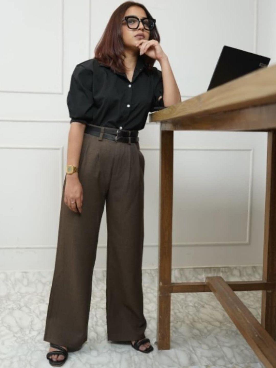 styleash shirt collar shirt with trousers