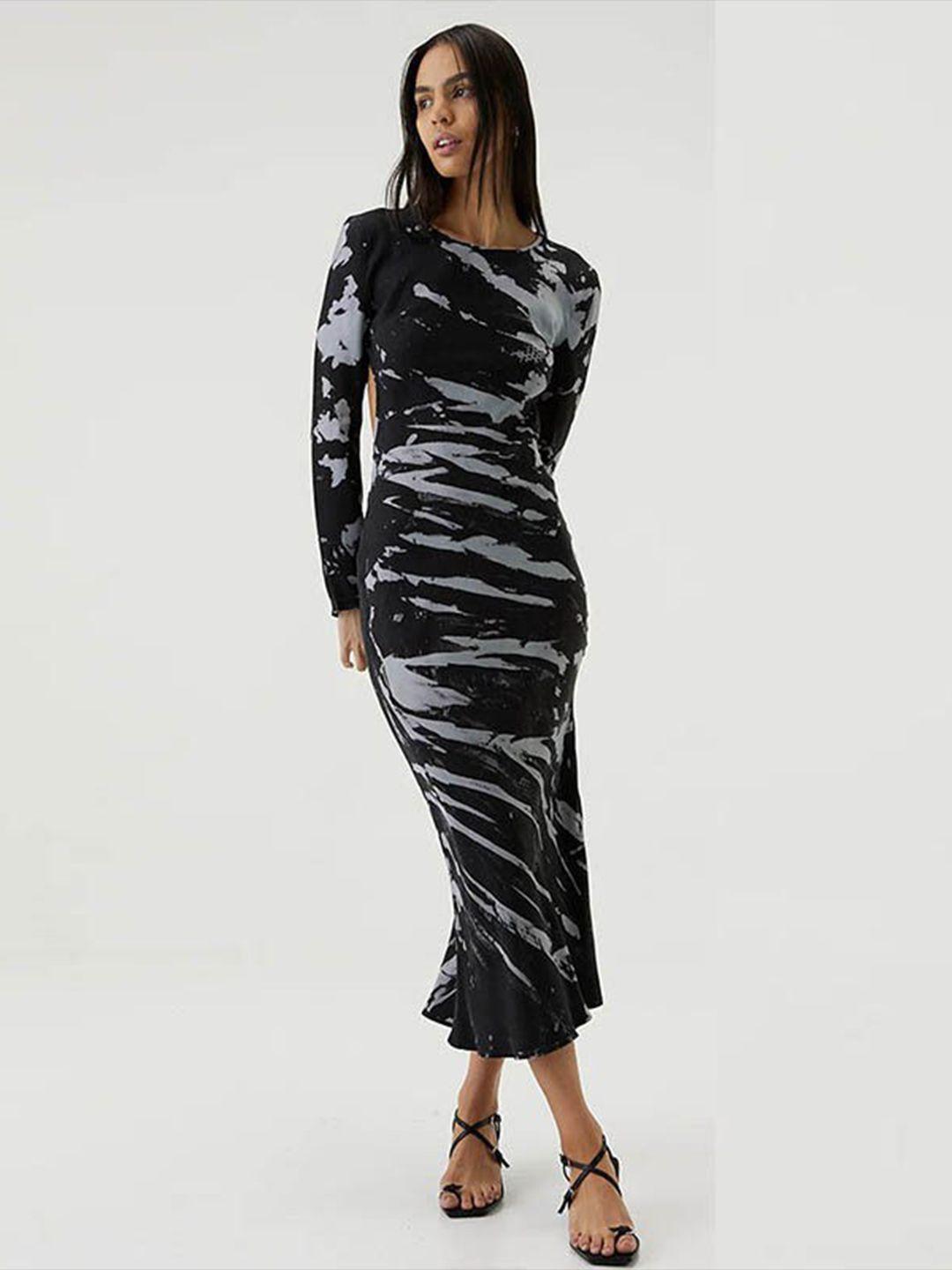 stylecast abstract printed sheath dress