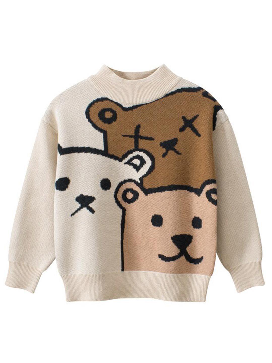 stylecast boys beige printed pullover