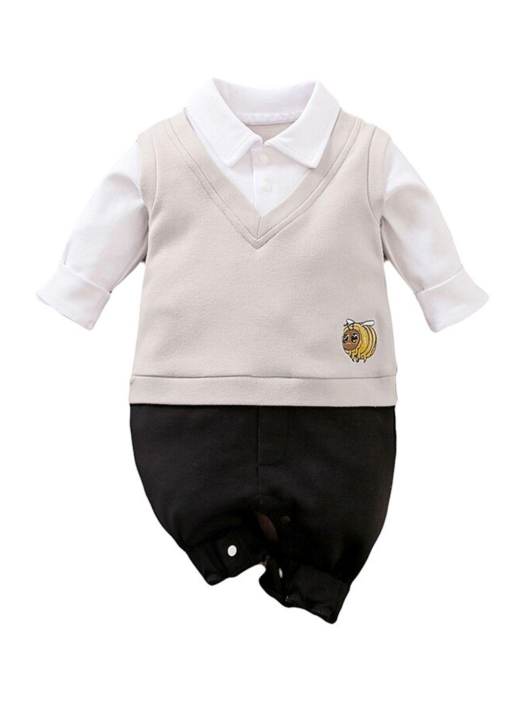 stylecast boys embroidered pure cotton romper